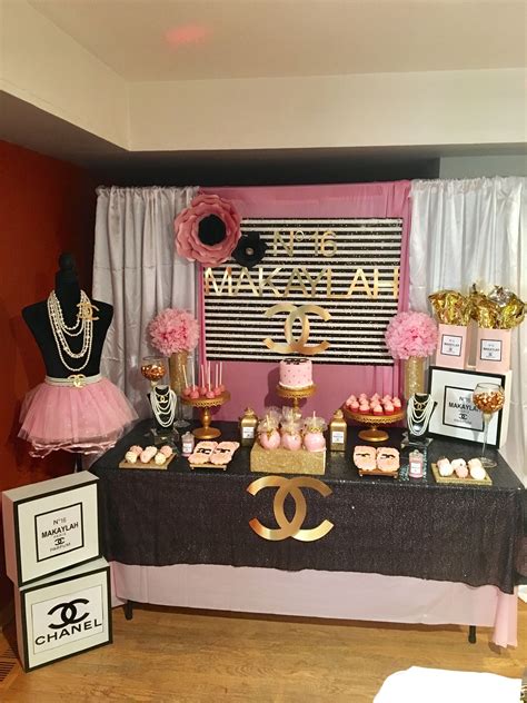 chanel sweet 16 party ideas